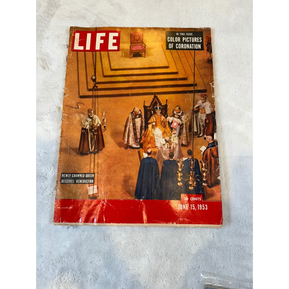 LIFE Magazine June 15 1953 Queen Elizabeth II Coronation Color Pictures Vintage